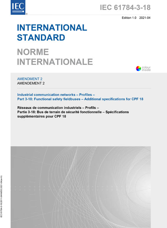 Cover IEC 61784-3-18:2011/AMD2:2021